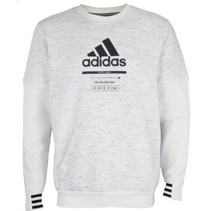 Adidas postgame crew sweatshirt white size small